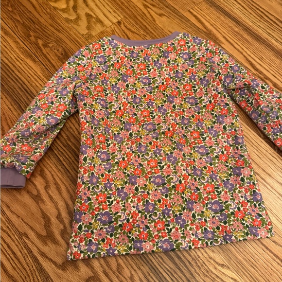 Mini Boden floral  Top with Gray Leggings and pumpkin bag - Picture 7 of 8